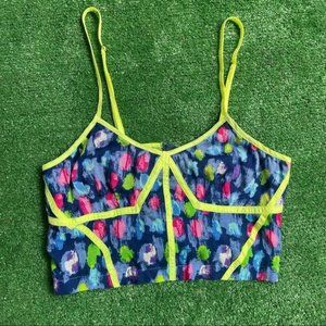 nameless Multicolor Crop Top w/ Cut out back Neon Summer Colors